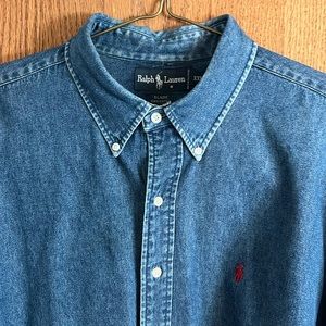Denim long sleeve shirt. Polo Ralph Lauren. Basically new.